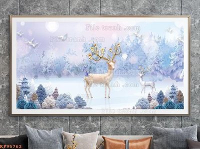 File tranh trang trí File tranh hiện đại pha lê gương KF95762 (file gốc)