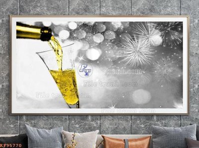 File gốc File tranh hiện đại pha lê gương KF95770 (chuẩn màu) cho in offset