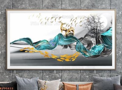 Tải về file gốc File tranh hiện đại pha lê gương KF95833 (chuẩn in ấn)