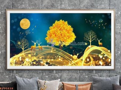 File tranh File tranh hiện đại pha lê gương KF95839 (file gốc) chuẩn màu in