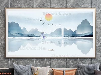 File gốc File tranh hiện đại pha lê gương KF95849 (in ấn) không giới hạn
