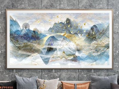 File gốc in mica File tranh hiện đại pha lê gương KF95850 chất lượng