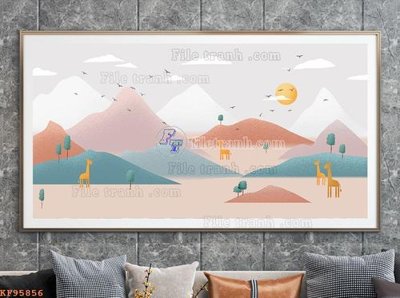 File tranh trang trí File tranh hiện đại pha lê gương KF95856 (file gốc)