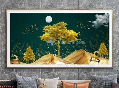 File gốc File tranh hiện đại pha lê gương KF95863 (cho in ấn) từ kho Filetranh