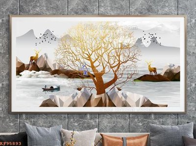 Ảnh mô tả file gốc in mica File tranh hiện đại pha lê gương KF95893