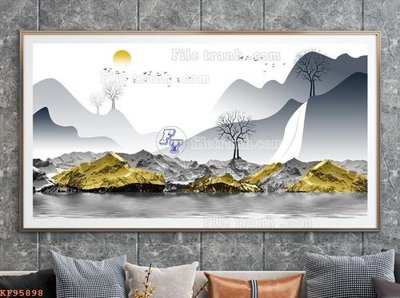 Tải file File tranh hiện đại pha lê gương KF95898 (gốc) in ấn ngay lập tức