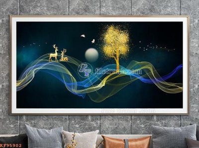 Tải file gốc File tranh hiện đại pha lê gương KF95902 (in bạt) quảng cáo