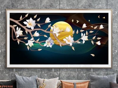 Ảnh mô tả file gốc in mica File tranh hiện đại pha lê gương KF95908