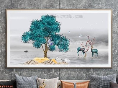 File PSD File tranh hiện đại pha lê gương KF95924 (nguyên bản) cho thiết kế