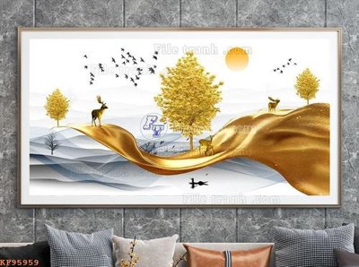 Download file File tranh hiện đại pha lê gương KF95959 (gốc) cho xưởng in