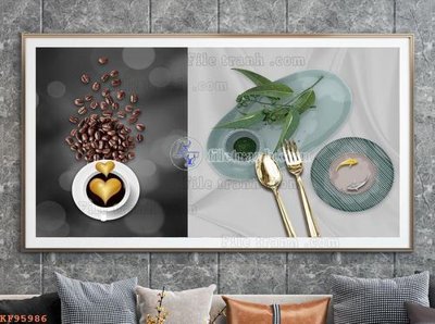 File tranh File tranh hiện đại pha lê gương KF95986 (gốc) chủ đề động vật