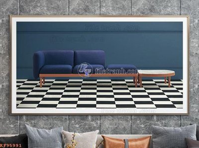 Hình ảnh file gốc in lụa File tranh hiện đại pha lê gương KF95991