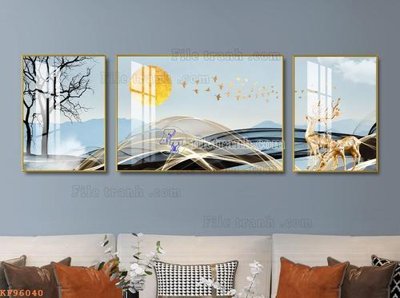 File tranh File tranh hiện đại pha lê gương KF96040 (ảnh gốc) cho in ấn kỹ thuật số