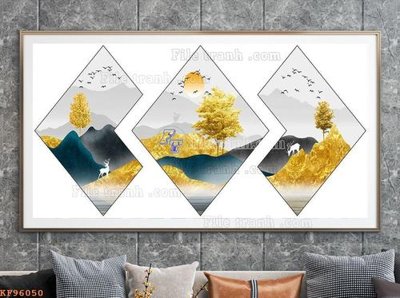 File ảnh File tranh hiện đại pha lê gương KF96050 (gốc) cho trang trí nội thất