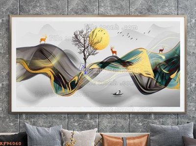 File gốc File tranh hiện đại pha lê gương KF96060 (cho in UV) siêu nét