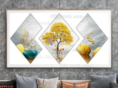 File gốc File tranh hiện đại pha lê gương KF96110 (AI/EPS) cho in ấn