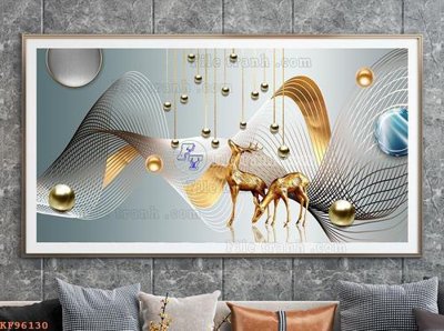 File tranh gốc File tranh hiện đại pha lê gương KF96130 (sắc nét từng chi tiết)