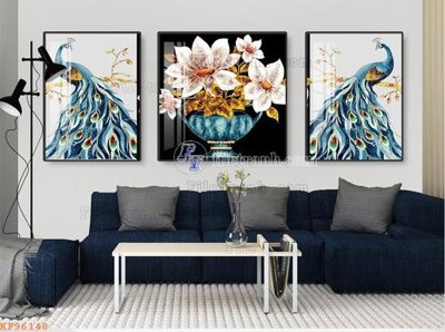 File tranh File tranh hiện đại pha lê gương KF96148 (gốc) chủ đề thiên nhiên