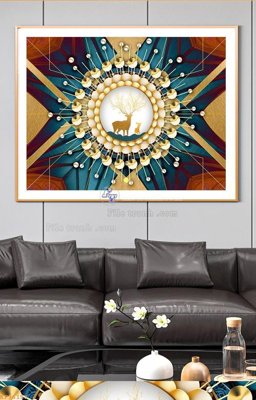 Tải file File tranh hiện đại pha lê gương KF96153 (ảnh gốc) in tranh kính