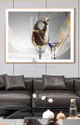 File ảnh File tranh hiện đại pha lê gương KF96203 (gốc) cho trang trí nội thất