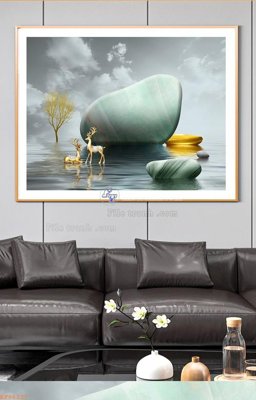 File PSD in ấn File tranh hiện đại pha lê gương KF96227 (chất lượng cao)