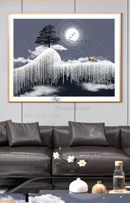 File in trần File tranh hiện đại pha lê gương KF96264 (file gốc) hoa văn 3D