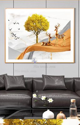 File tranh File tranh hiện đại pha lê gương KF96290 (ảnh gốc) in trần nhà