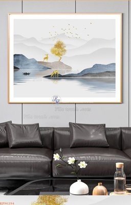 File in trần File tranh hiện đại pha lê gương KF96294 (file gốc) phong thủy