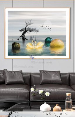 Ảnh mô tả file gốc in mica File tranh hiện đại pha lê gương KF96307