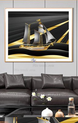 File in lụa File tranh hiện đại pha lê gương KF96311 (tân cổ điển) File tranh hiện đại pha lê gương KF96311