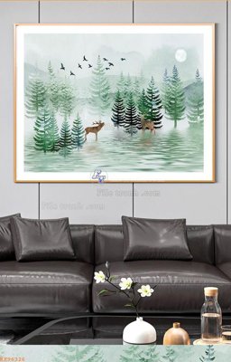 Download file gốc File tranh hiện đại pha lê gương KF96326 (in lụa) tranh 3D