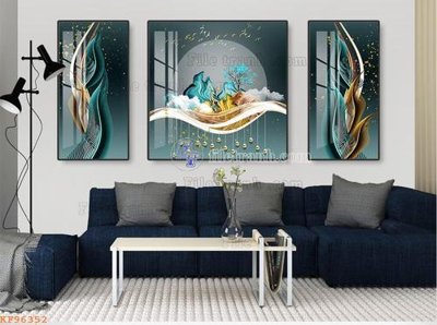 File gốc File tranh hiện đại pha lê gương KF96352 (Filetranh.com) File tranh hiện đại pha lê gương KF96352