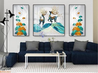 File in mica File tranh hiện đại pha lê gương KF96362 (bản gốc) sắc sảo