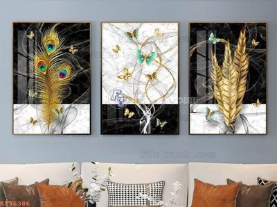 File in ấn chuyên nghiệp File tranh hiện đại pha lê gương KF96386 (file gốc)