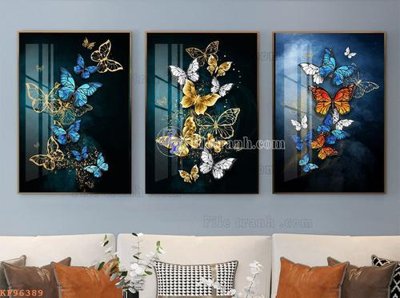 File tranh File tranh hiện đại pha lê gương KF96389 (ảnh gốc) in trần 3D