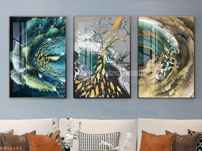 File tranh File tranh hiện đại pha lê gương KF96393 (gốc) chủ đề thiên nhiên