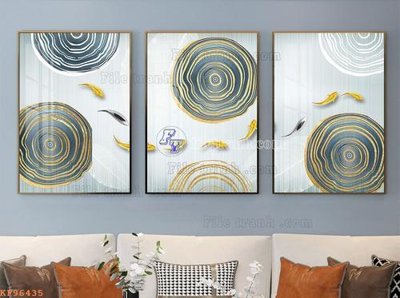 File gốc File tranh hiện đại pha lê gương KF96435 (thiết kế) cho in ấn