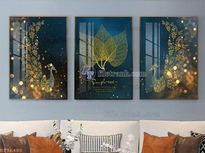 File gốc File tranh hiện đại pha lê gương KF96480 (in lụa) tranh thuận buồm
