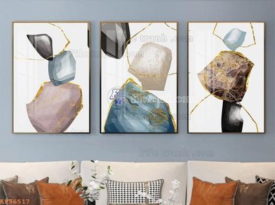 Ảnh gốc File tranh hiện đại pha lê gương KF96517 (độ nét cao) in tráng gương