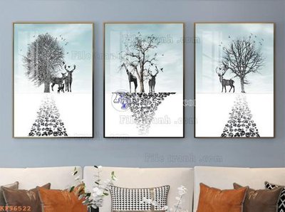 File gốc File tranh hiện đại pha lê gương KF96522 (in mica) làm quà tặng