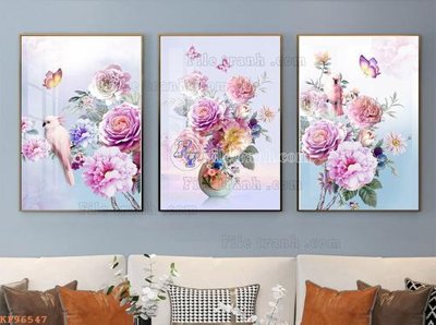 File tranh File tranh hiện đại pha lê gương KF96547 (bản gốc) in lụa 5D