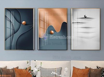 File gốc File tranh hiện đại pha lê gương KF96592 (in lụa) tranh phong thủy