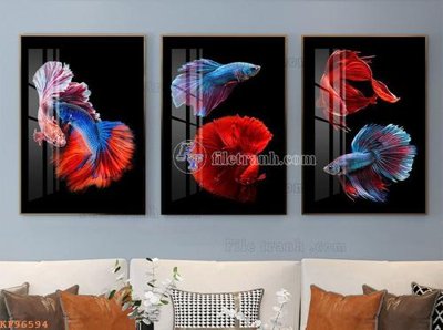 File gốc File tranh hiện đại pha lê gương KF96594 (in lụa) họa tiết 3D