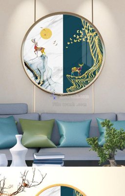 Tải file gốc in lụa File tranh hiện đại pha lê gương KF96626 siêu nét