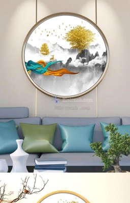 File gốc File tranh hiện đại pha lê gương KF96653 (in ấn) không giới hạn