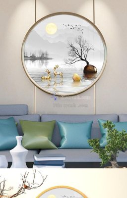 File tranh quảng cáo File tranh hiện đại pha lê gương KF96677 (download file gốc)