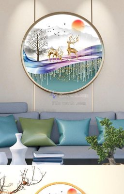 Tải file gốc File tranh hiện đại pha lê gương KF96680 (để in lụa)