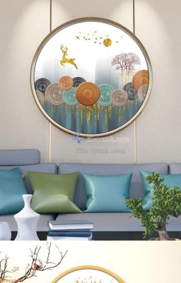 File gốc File tranh hiện đại pha lê gương KF96694 (in mica) trang trí