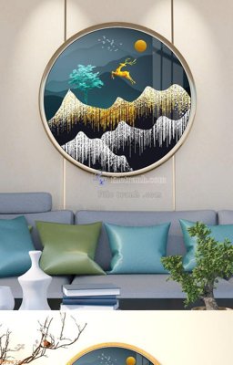 File tranh trang trí File tranh hiện đại pha lê gương KF96702 (file gốc)