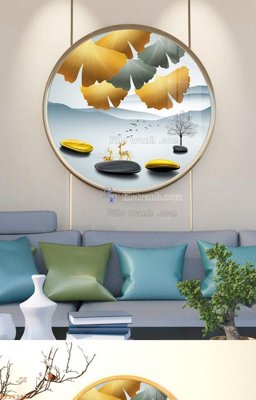 File in ấn File tranh hiện đại pha lê gương KF96732 (bản gốc) cao cấp